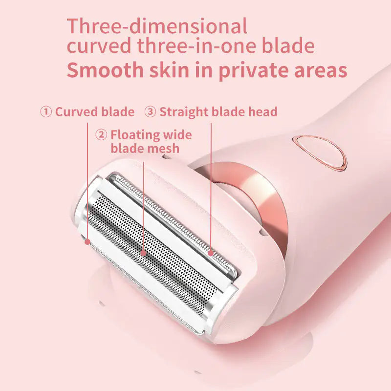 2 In 1 Hair Removal Epilator USB Rechargeable Trimmer Women Body Razor Face Leg Armpit Bikini Hand Pubic Shaver Hair Remover - Timeless Beauty