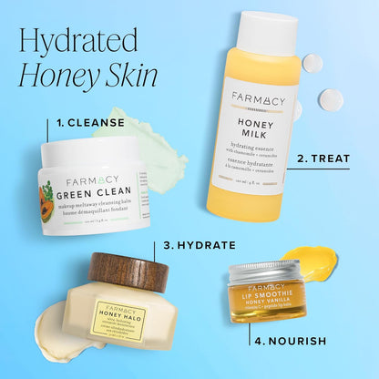 Ceramide Face Moisturizer - Honey Halo Hydrating Facial Moisturizer for Dry Skin - Plumps, Soothes + Restores Skin with Potent Ceramides + Buckwheat Honey for a Dewy, Healthy Glow (25Ml) - Timeless Beauty