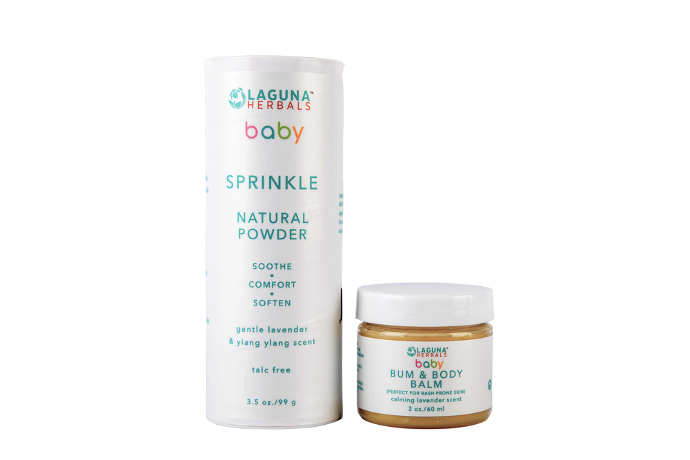 Organic Baby Moisturizer and Sprinkle ( talc free)baby powder set. - Timeless Beauty