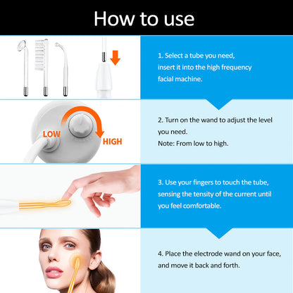 4-in-1 High Frequency Skin Therapy Wand - Timeless Beauty