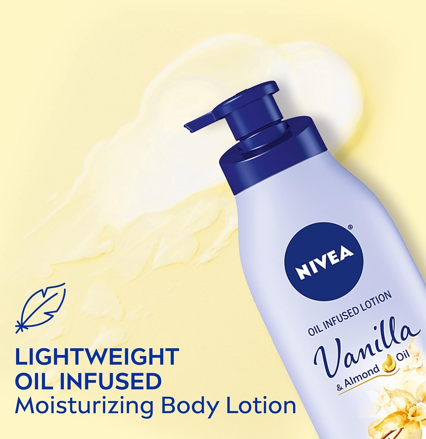 Vanilla and Almond Oil Infused Body Lotion for Women, Fast-Absorbing, Non-Greasy Formula, 48-Hour Moisturization, 16.9 Fl Oz Pump Bottle, Pack of 3