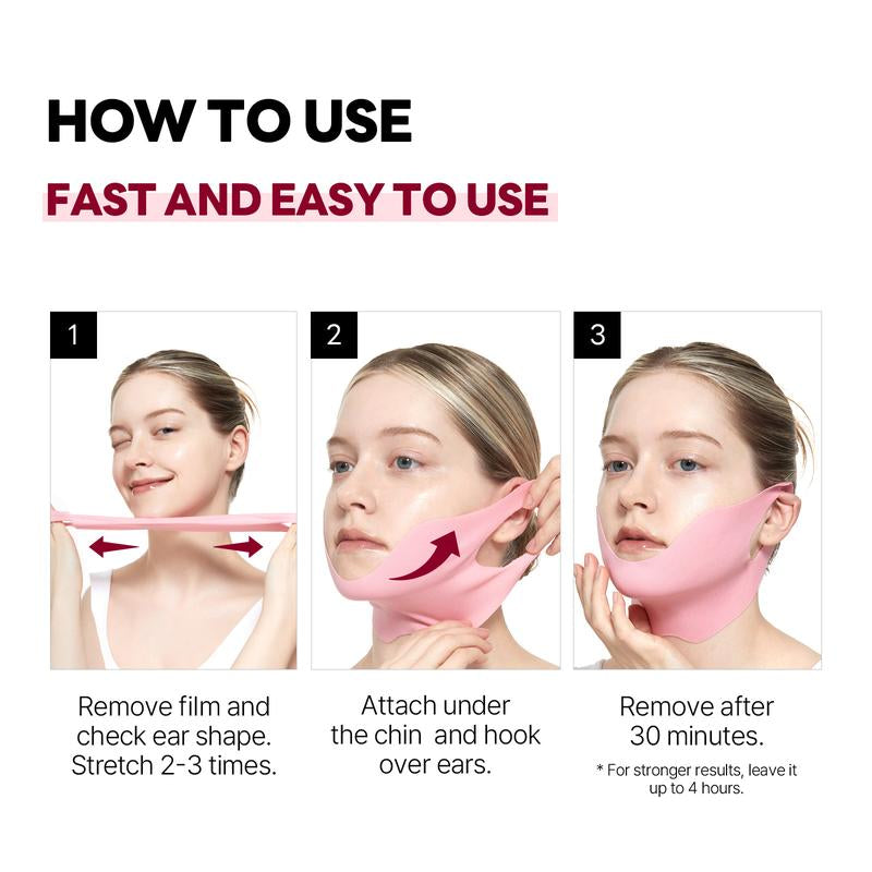 [ROUND LAB] Camellia Deep Collagen V Lifting Gel Mask | Chin Mask &amp; Jawline Shaper | Hydrating, Firming &amp; Brightening with Jeju Camellia Extract - Timeless Beauty
