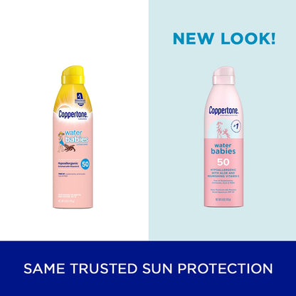 Waterbabies Sunscreen Spray, SPF 50 Baby Sunscreen, Spray on Sunscreen, 6 Oz, 2 Pack - Timeless Beauty