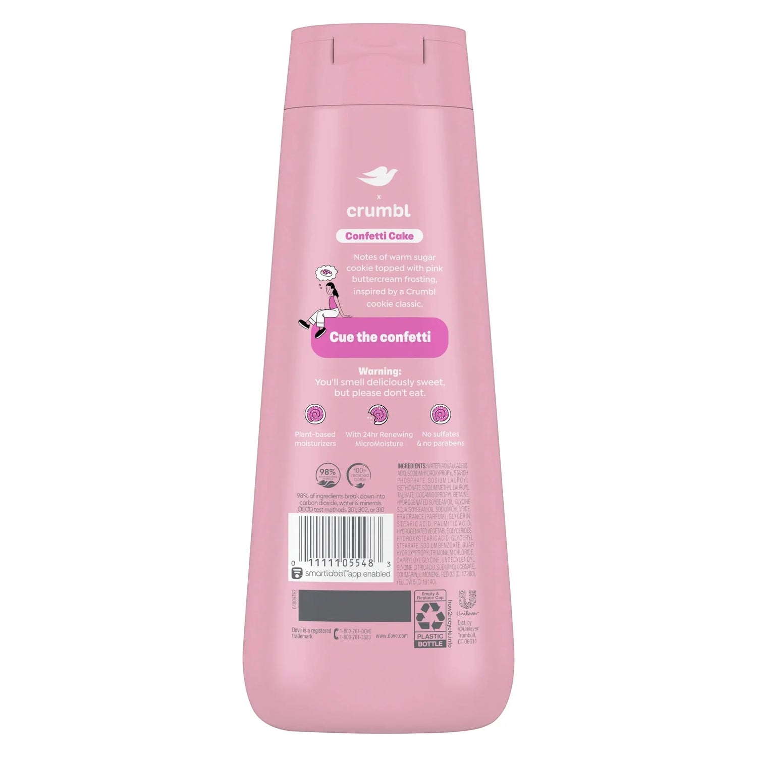 Crumbl Moisturizing Liquid Body Wash Confetti Cake, 20 Oz - Timeless Beauty