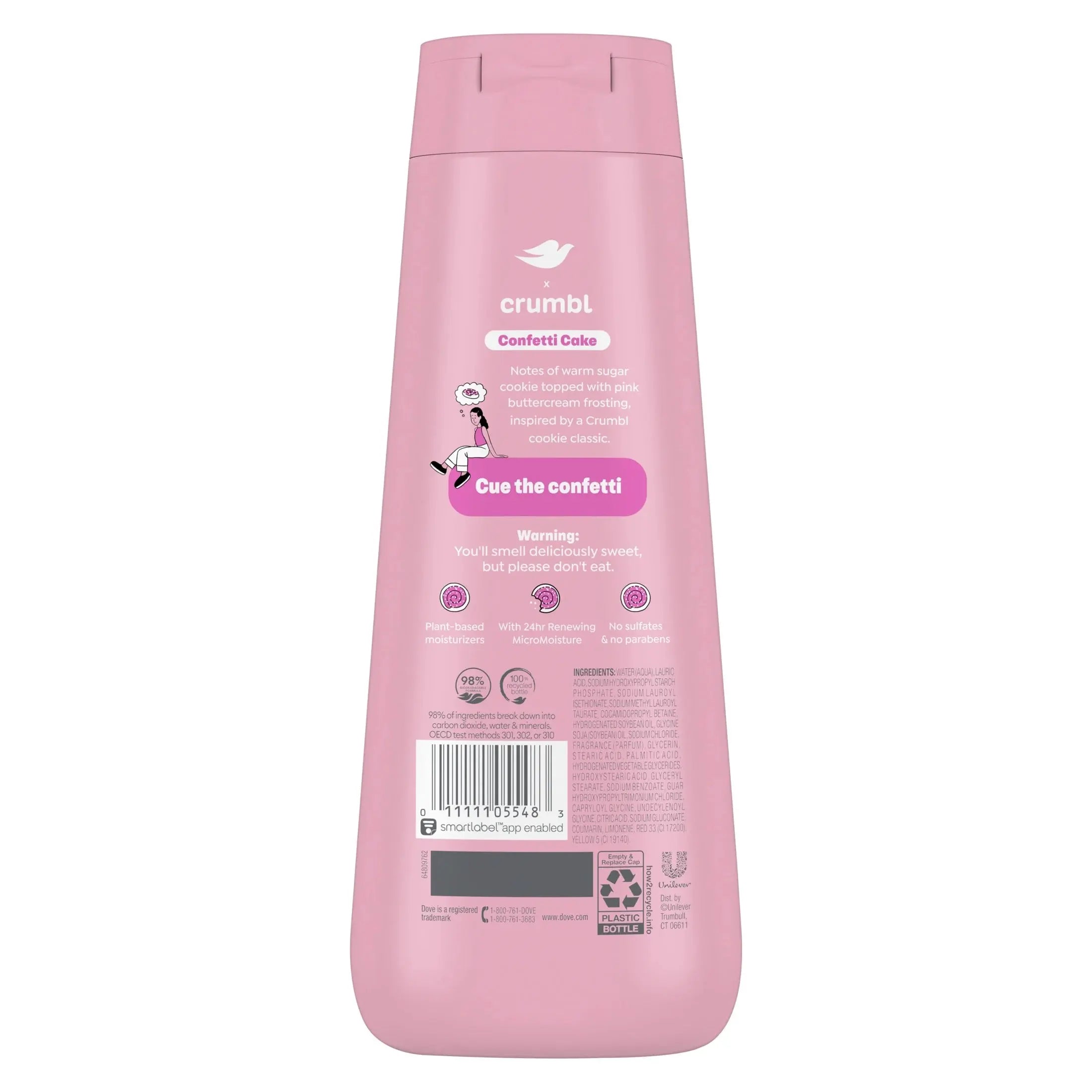 Crumbl Moisturizing Liquid Body Wash Confetti Cake, 20 Oz - Timeless Beauty