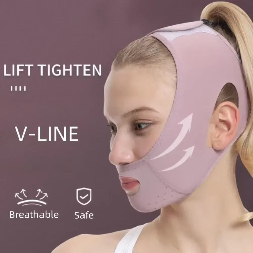 Reusable Face Slimming Bandage V Line Face Shaper Women Chin Cheek Lift up Belt Facial Massage Strap Face Skin Care Beauty Tools - Timeless Beauty