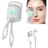 Heated Eyelash Curler – Electric, Rechargeable | 2 Heating Modes for Quick, Natural Curling & Long-Lasting Lift (White) - Timeless Beauty