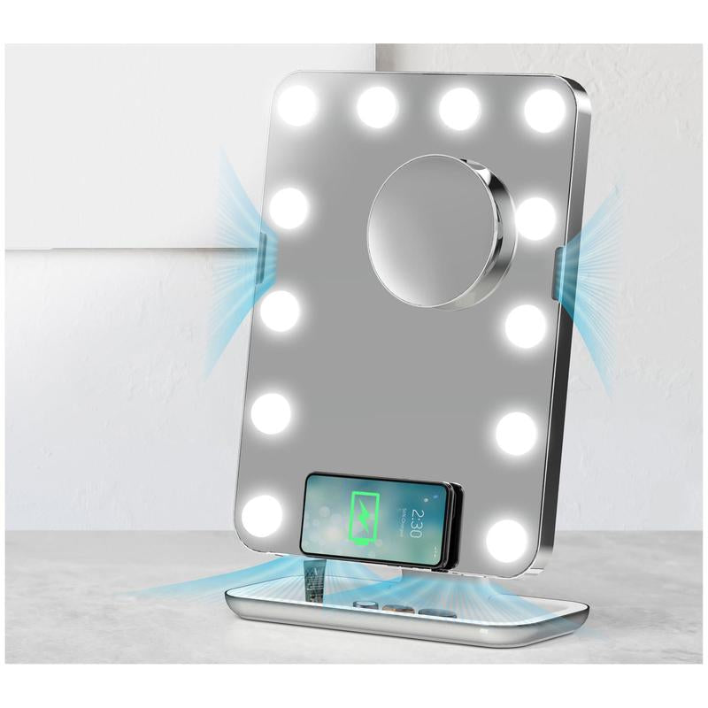 Sharper Image Spastudio Hollywood Vanity Mirror with Fans