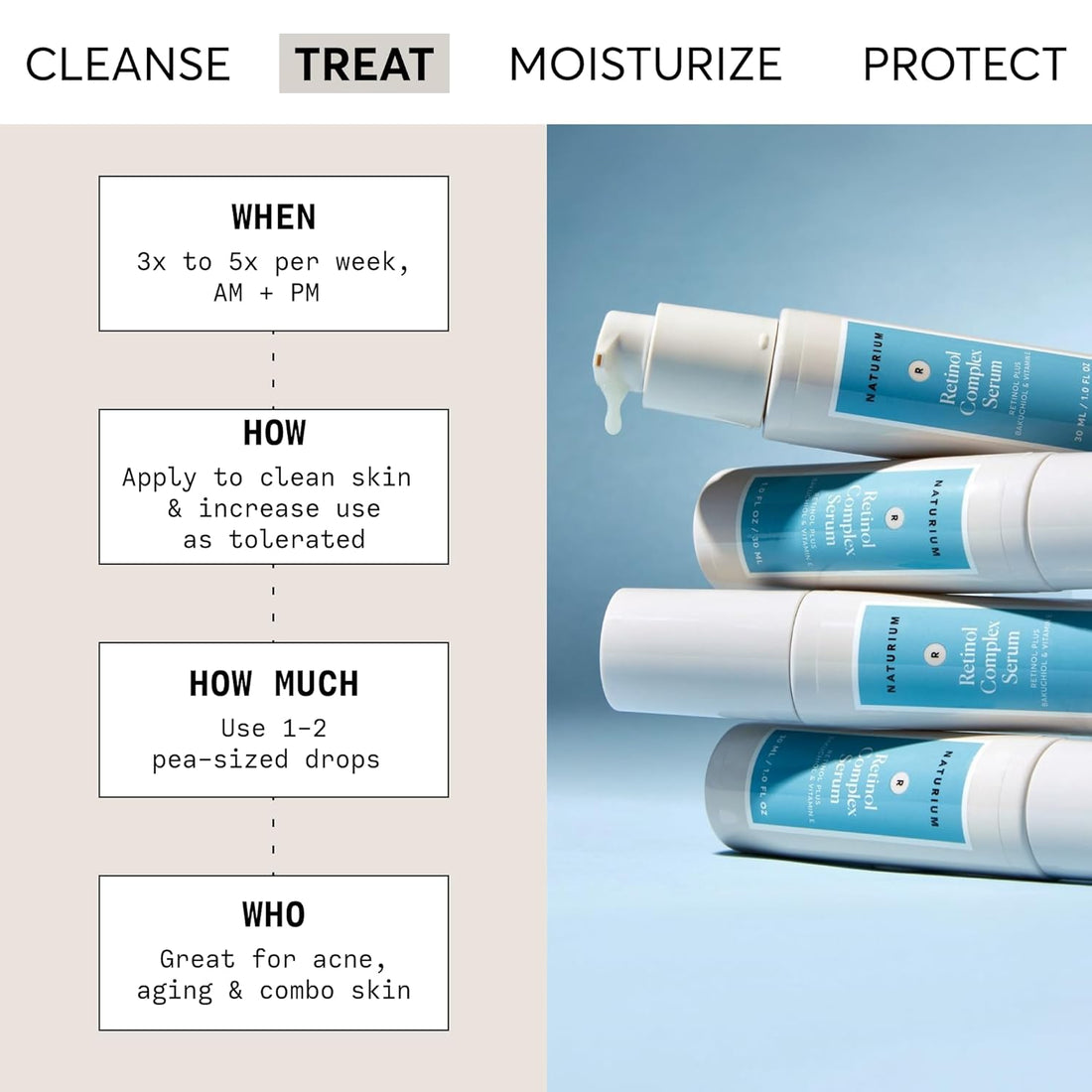 Retinol Complex Serum, Encapsulated Retinols &amp; Bakuchiol, Refining &amp; Smoothing Facial Serum, 1 Oz - Timeless Beauty