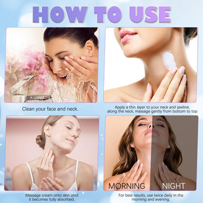 Neck Firming Cream, Tightening Lifting Sagging Wrinkles Anti-Aging Neck Cream, Neck Lift Firming - Timeless Beauty