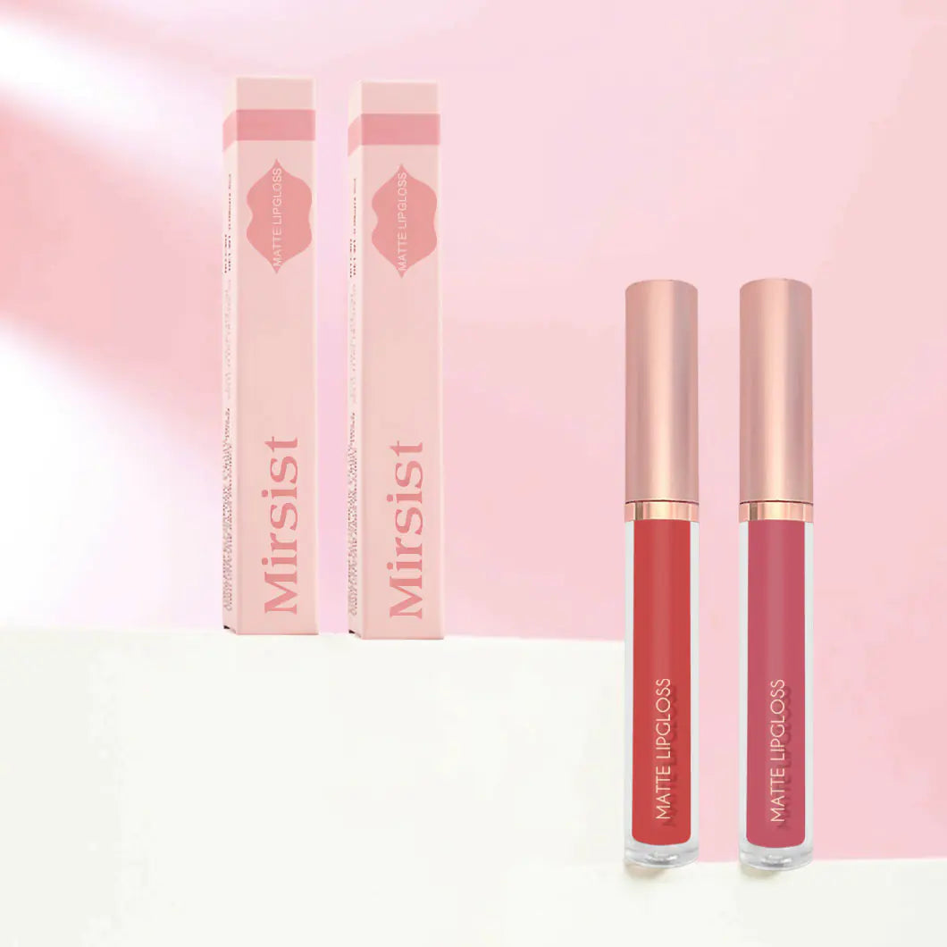 12-Shade Nude Matte Lip Gloss - Timeless Beauty