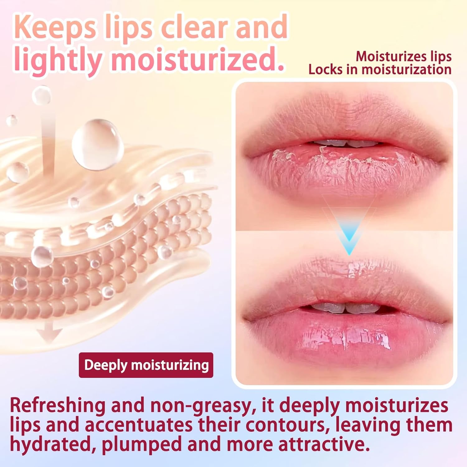 4-Piece Lip Oil Set, Moisturizing Transparent Lip Glow Oil, Fruit-Flavored Hydrating Roll-On Plumping Gloss, Long-Lasting Non-Sticky Shine Makeup Gift Kit