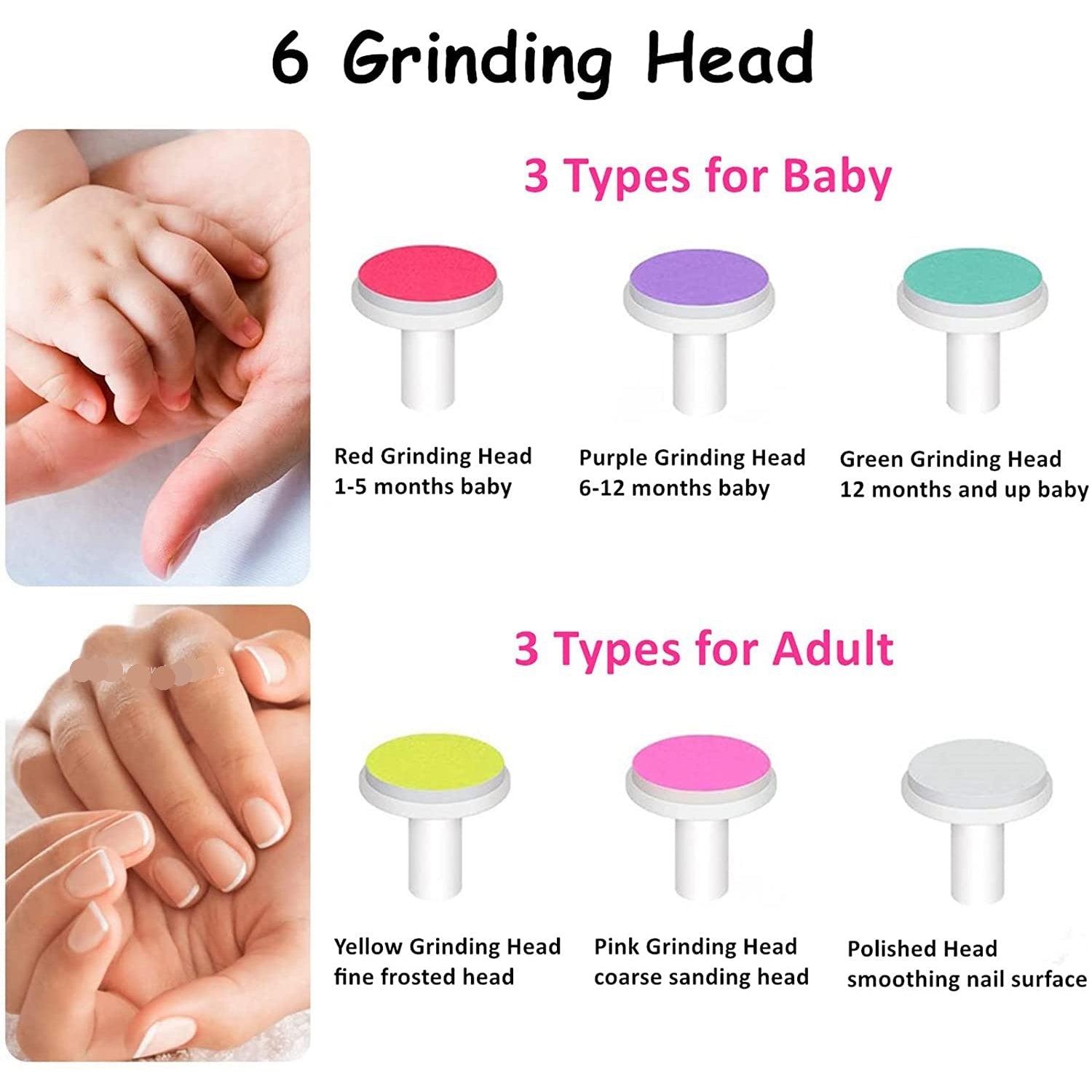Electric Baby Nail Trimmer Nail Polisher Infant Manicure Scissors - Timeless Beauty