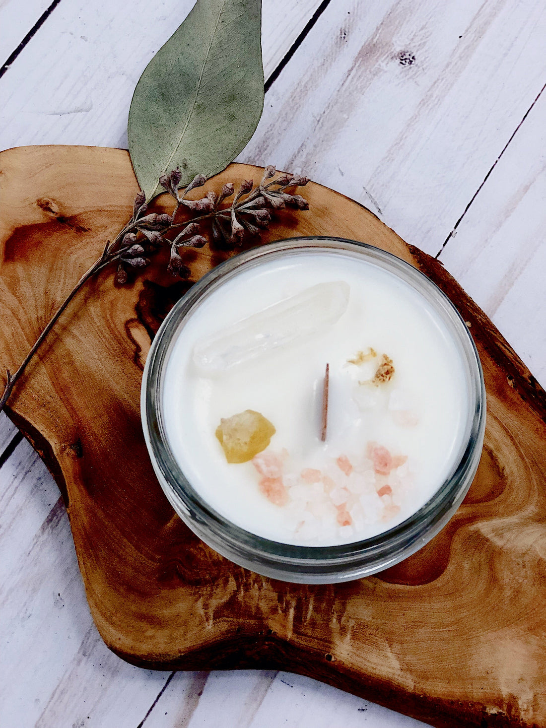 Space Clearing Candle/ Intention candle / organic White Smokey