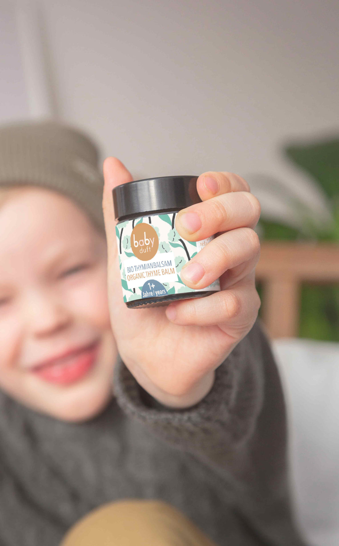BABYDUFT Stay Healthy Organic Thyme Balm, for toddlers, swissmade Gray Hercules