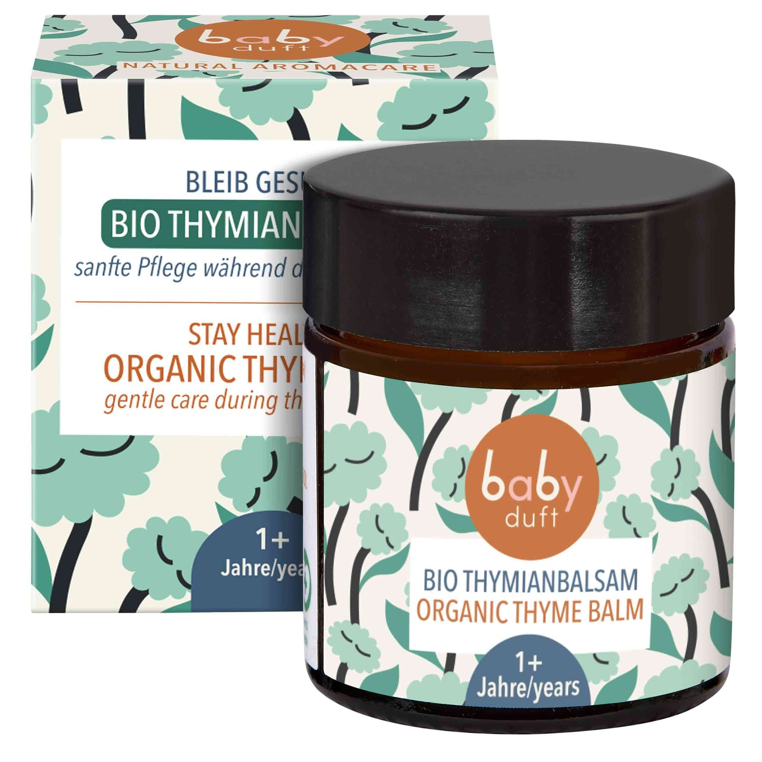 BABYDUFT Stay Healthy Organic Thyme Balm, for toddlers, swissmade Gray Hercules