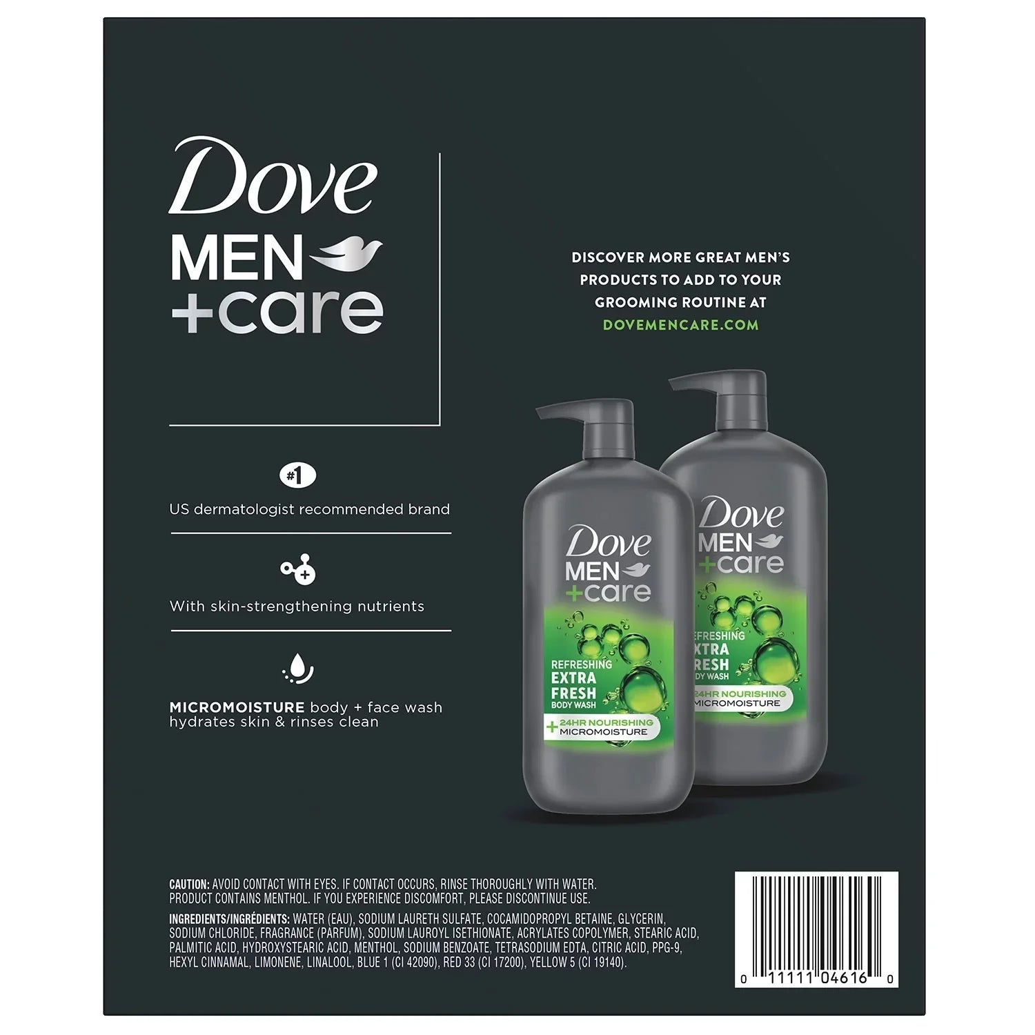 Men plus Care Body and Face Wash, Extra Fresh (30 Fl. Oz., 2 Pk.)