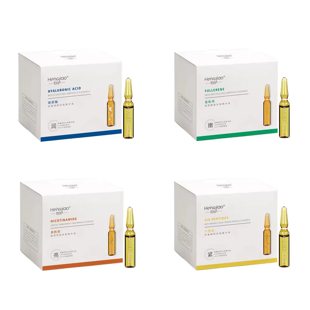 28 Bottles Fullerene Hyaluronic Acid Ampoule Face Serum Shrink Pores Anti-Ance Nicotinamide Whitening Moisturizing Wrinkle - Timeless Beauty
