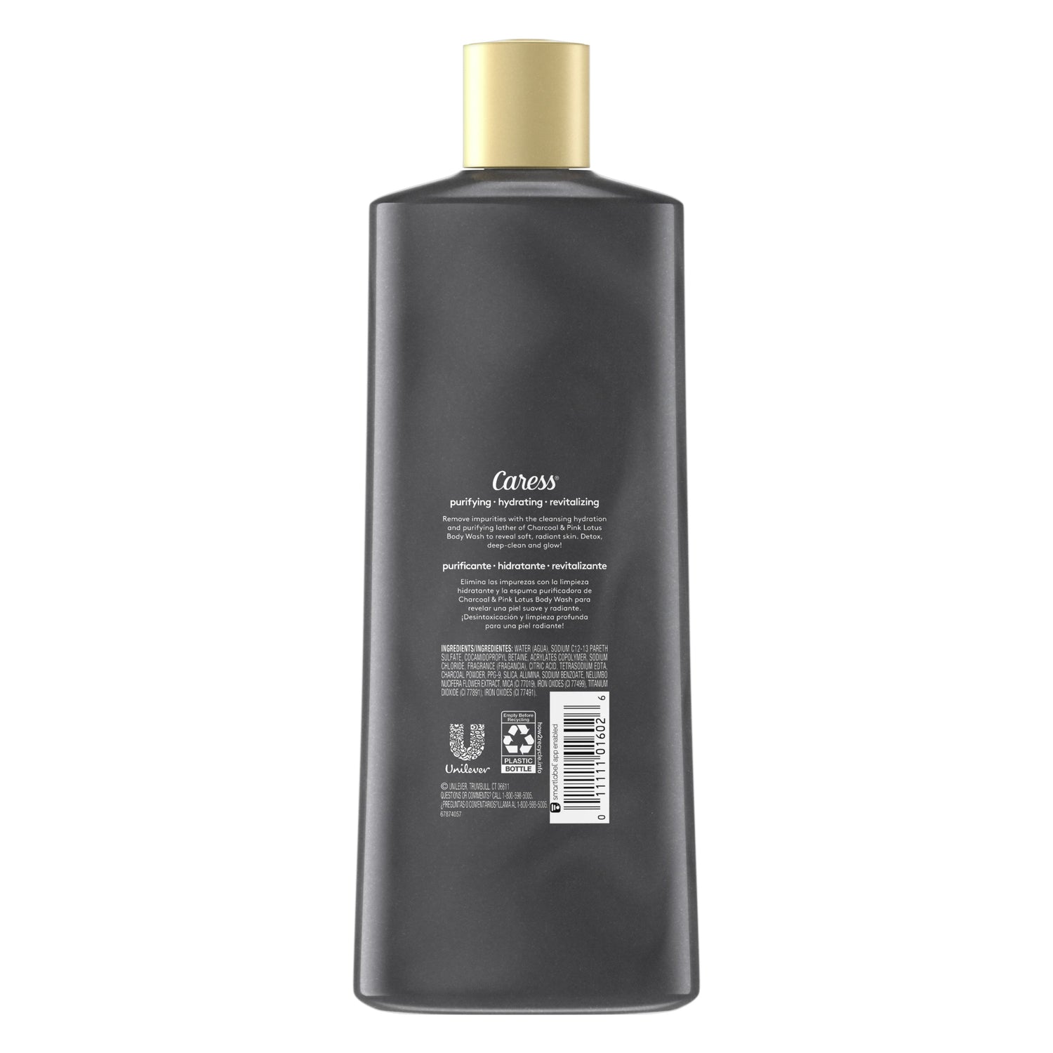 Charcoal and Pink Lotus Womens Body Wash 18 Oz - Timeless Beauty