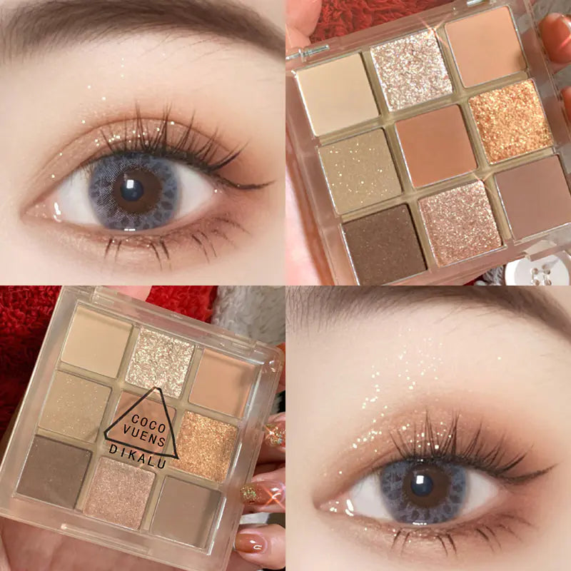 DIKALU Evening Glow 9-Color Eyeshadow Set - Timeless Beauty