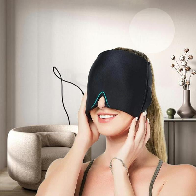 Cooling Gel Ice Pack Cap, Hot &amp; Cold Headgear, Relieve Migraine, Comfortable Head Wrap Ice Pack Eye Mask for Puffy Eyes, Tension, Soft Cooling Pad - Timeless Beauty