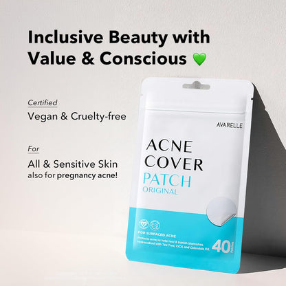 Acne Cover Patches, FSA HSA Eligible Hydrocolloid Pimple Patches for Face with Tea Tree Oil, Korean Skincare Zit Patches for Face | FSA HSA Store Eligible Items | Vegan, Cruelty-Free - Timeless Beauty