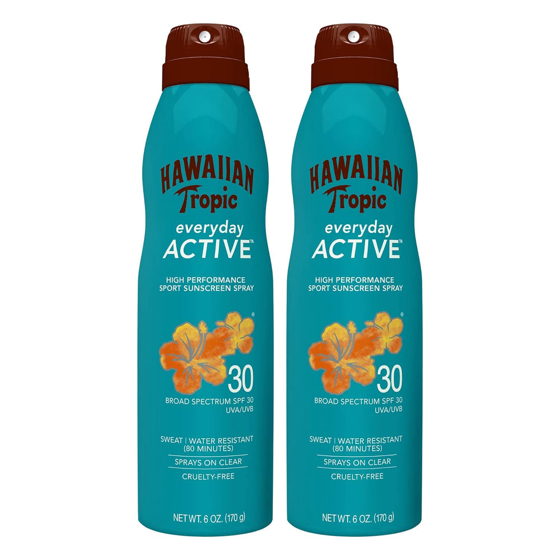 Everyday Active Clear Spray Sunscreen SPF 30, 6Oz Twin Pack | Sunscreen SPF 30, Sunblock, Oxybenzone Free Sunscreen, Spray on Sunscreen Pack, 6Oz Each - Timeless Beauty