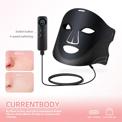 New Red Light Therapy for Face，Blue Red Light Therpy Mask for Face - Timeless Beauty