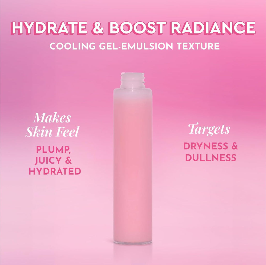 Refillable Pink Juice Hydrating Face Moisturizer for Women &amp; Men - Korean Skin Care Moisturizer with Hyaluronic Acid for Glass Skin - Lightweight Gel Moisturizer for Dry Skin (60Ml) - Timeless Beauty