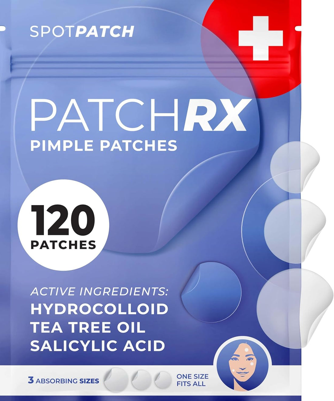Patchrx Salicylic Pimple Patches (120 Pack), Salicylic Acid Acne Patches with Tea Tree Oil - Zit Patch and Pimple Stickers for Face for Skin Care - Salicylic Acid Acne Dots (Packaging May Vary) - Timeless Beauty