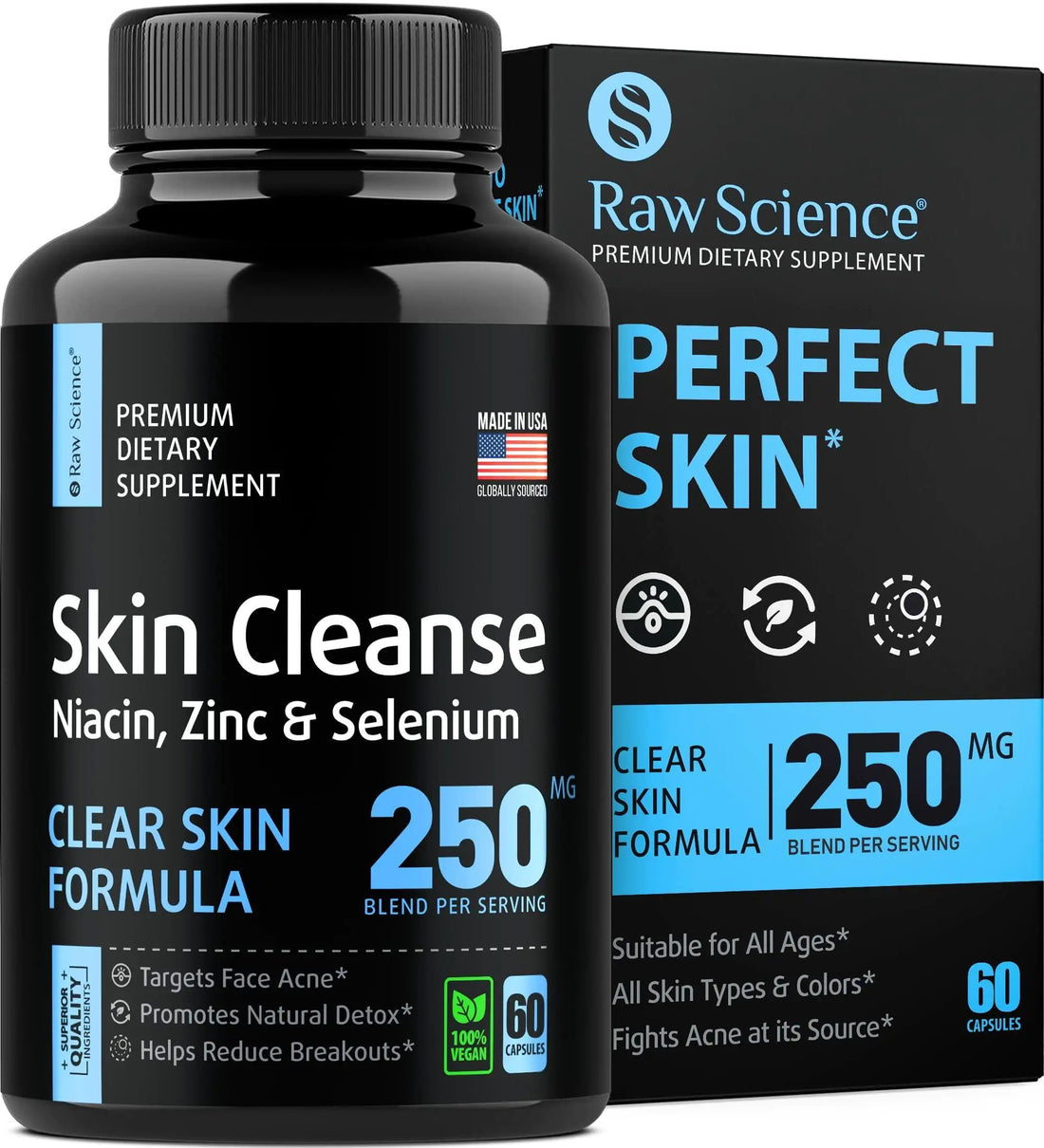 Anti Acne Supplements Cystic Acne Treatment for Teens Breakout Control 60 Caps - Timeless Beauty
