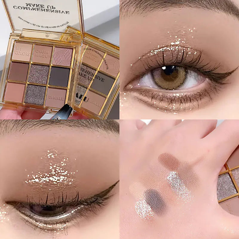 DIKALU Evening Glow 9-Color Eyeshadow Set - Timeless Beauty