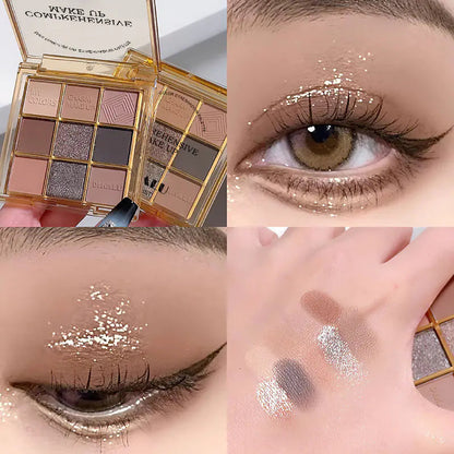 DIKALU Evening Glow 9-Color Eyeshadow Set - Timeless Beauty