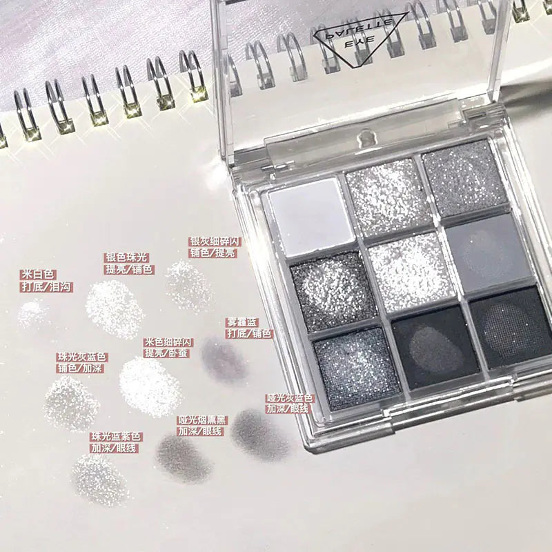 DIKALU Evening Glow 9-Color Eyeshadow Set - Timeless Beauty