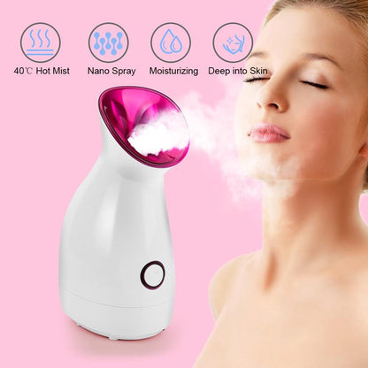 Facial Steamer Nano Lonic Humidifier Moisturizing Cleaning Pores - Timeless Beauty