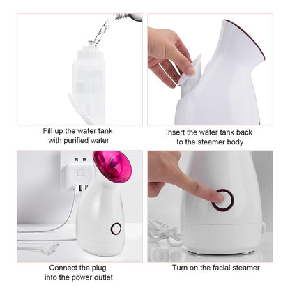 Facial Steamer Nano Lonic Humidifier Moisturizing Cleaning Pores - Timeless Beauty
