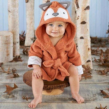 Rub-a-Dub Fox in the Tub Hooded Spa Robe – Cozy Baby Bath Wrap, Gender-Neutral Gift for Newborns &amp; Toddlers Orange Deianeira